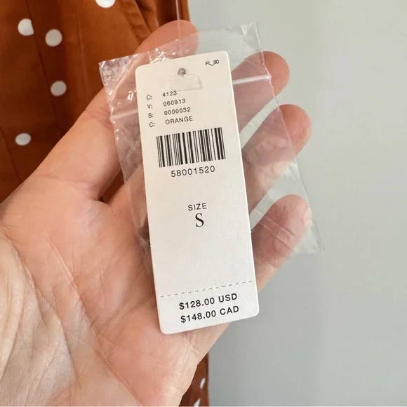 NWT Anthropologie Isobel Wide Leg Pleated Apollo Dot Pants‎ Brown Tan Small - Picture 3 of 10